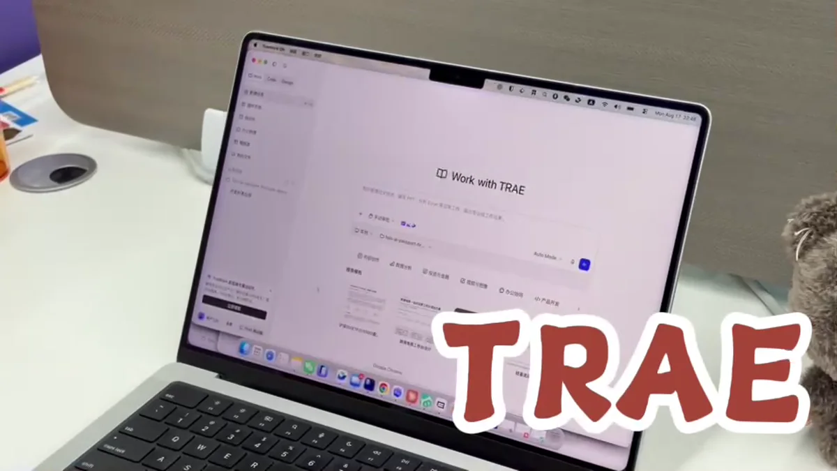 视频中的 TRAE Work 项目界面